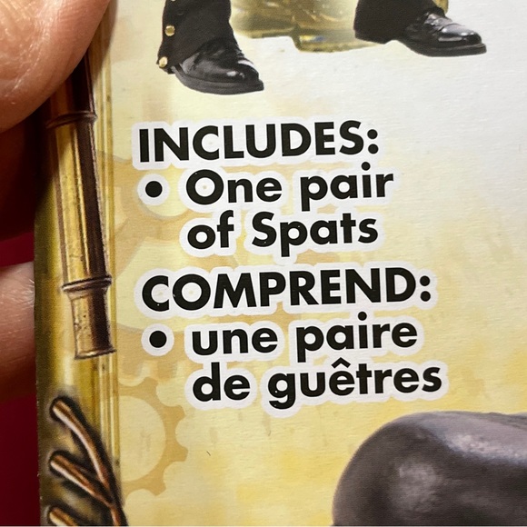 BLack BOOT Covers SPATS PIRATE Gold Button  COLONIAL RENAISSANCE COSTUME 1 Size - Picture 3 of 16